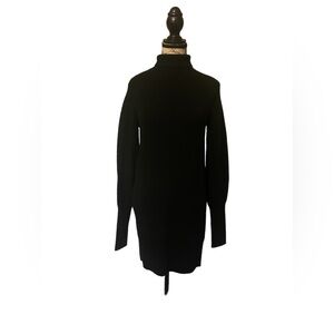 BANANA REPUBLIC BLACK SWEATER DRESS - 100% MERINO WOOL - SZ XS - EUC